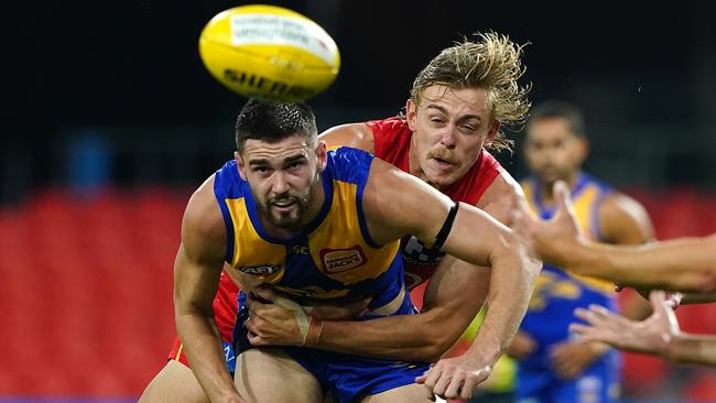 Jarrod Brander was unable to earn a regular senior spot at West Coast. Picture: Dave Hunt