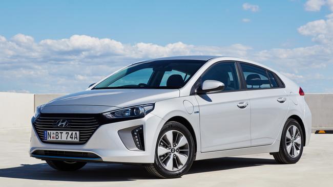 The Hyundai IONIQ electric car.