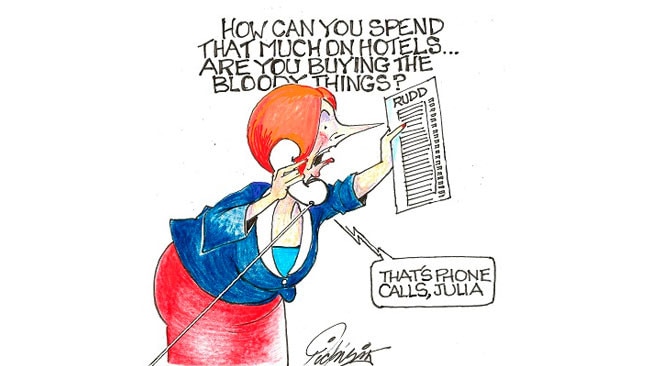 A Pickering cartoon depicting Julia Gillard.