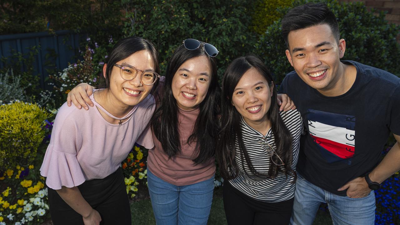 Siblings (from left) Gloria, Joy, Grace and Tim Ngu check out The Chronicle Garden Competition City Reserve Grand Champion garden of Cheryl Ganzer during the Carnival of Flowers, Saturday, September 21, 2024. Picture: Kevin Farmer