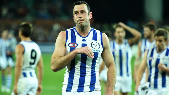 Todd Goldstein will be staying at North Melbourne despite trade rumours. Picture: Tom Huntley