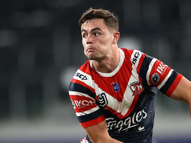 Roosters' Kyle Flanagan during NRL match between the Sydney Roosters and Parramatta Eels at Bankwest Stadium. Picture. Phil Hillyard