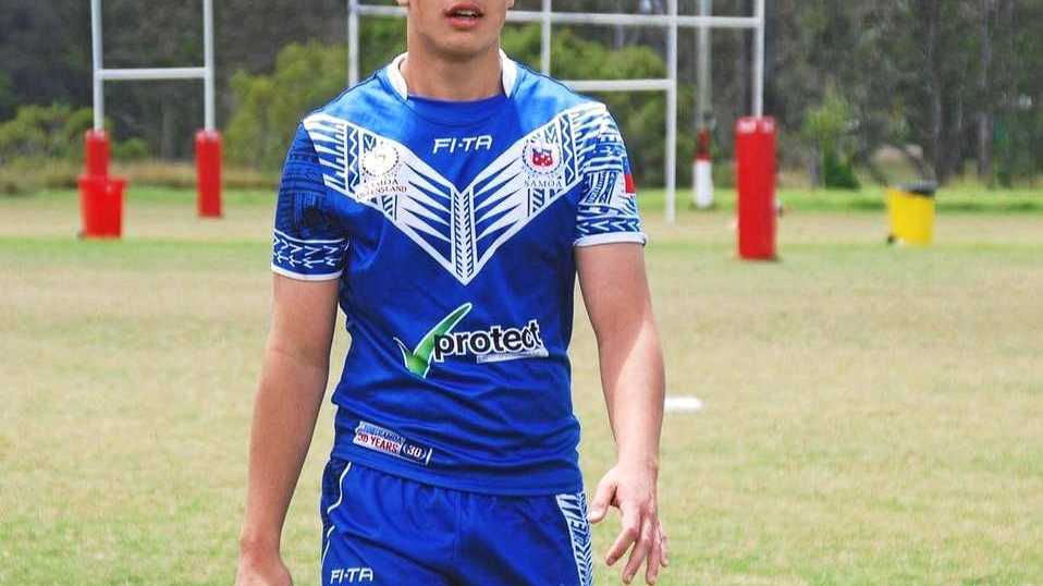 COMPETITION: Maroons forward Dylan Napa during the Queensland State of Origin team training session. Gympie rugby league product Tino Fa'asuamaleaui says he has modelled his game off the hard running forward.