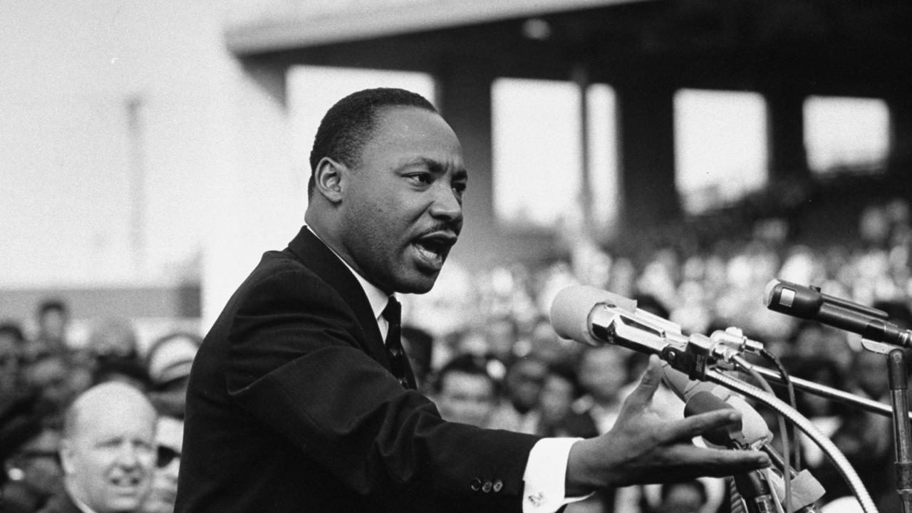 Martin Luther King, photographed in Los Angeles, 1963. Picture: Julian Wasser