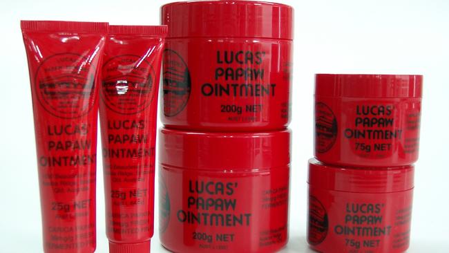 Range of Lucas' Papaw Ointment from National Pharmacies. Picture: Supplied