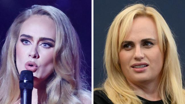 Singer Adele and Rebel Wilson.