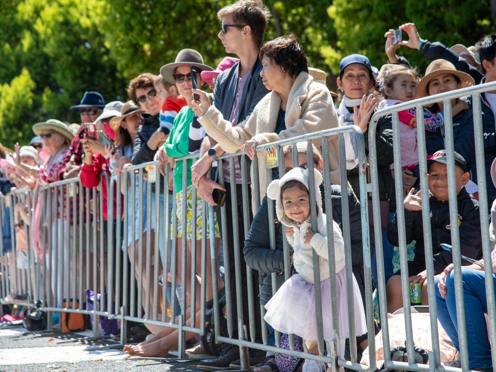 Eva QuiJano watching the Grand Central Floral Parade.Carnival of FlowersSaturday September 16, 2023