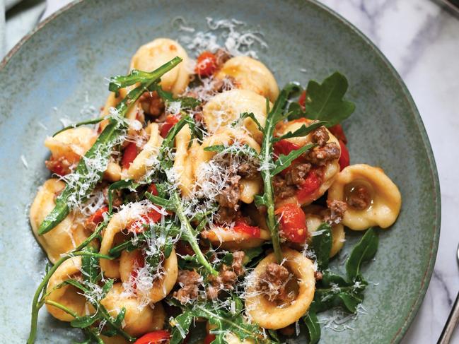 EMBARGO FOR TWAM, 25 JANUARY 2025. FEE MAY APPLY.  Orecchiette with Lamb. Adriatico by Paola Bacchia (Smith Street Books, $55). Photography by Paola Bacchia