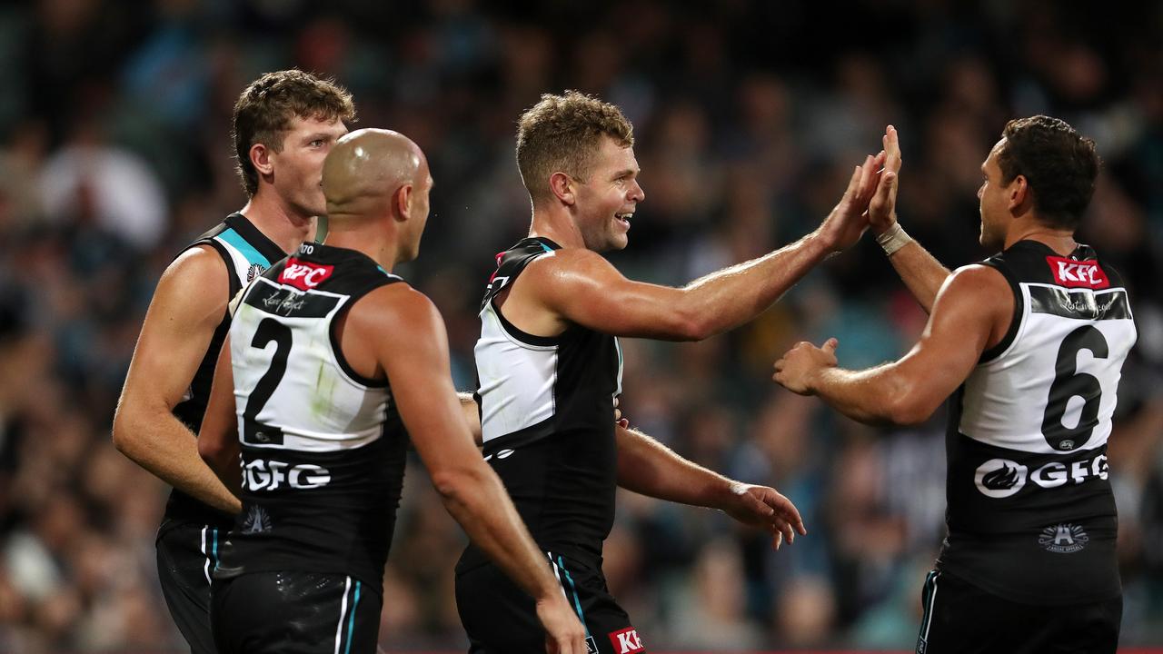 Port Adelaide went back to basics against the Eagles: and it worked. Picture: Getty