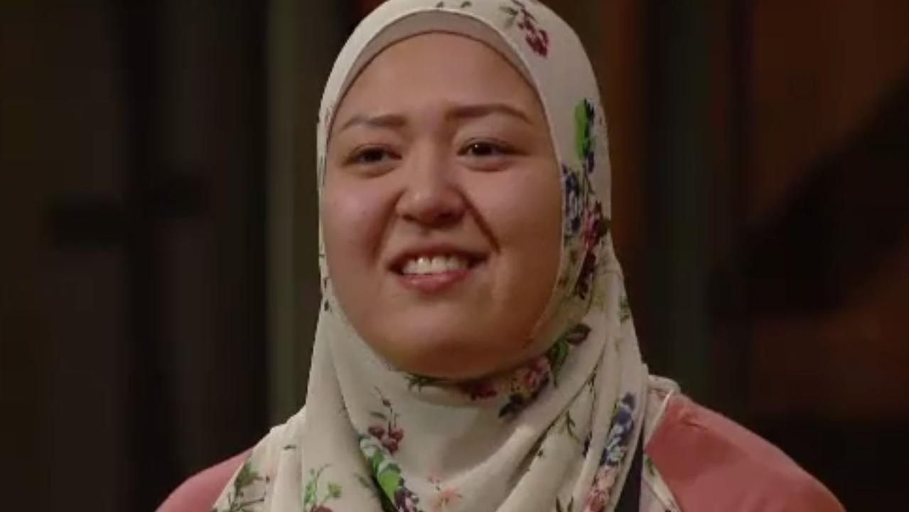 Amina’s undoing was the meringue “lid” of the complicated dessert. Picture: Channel 10