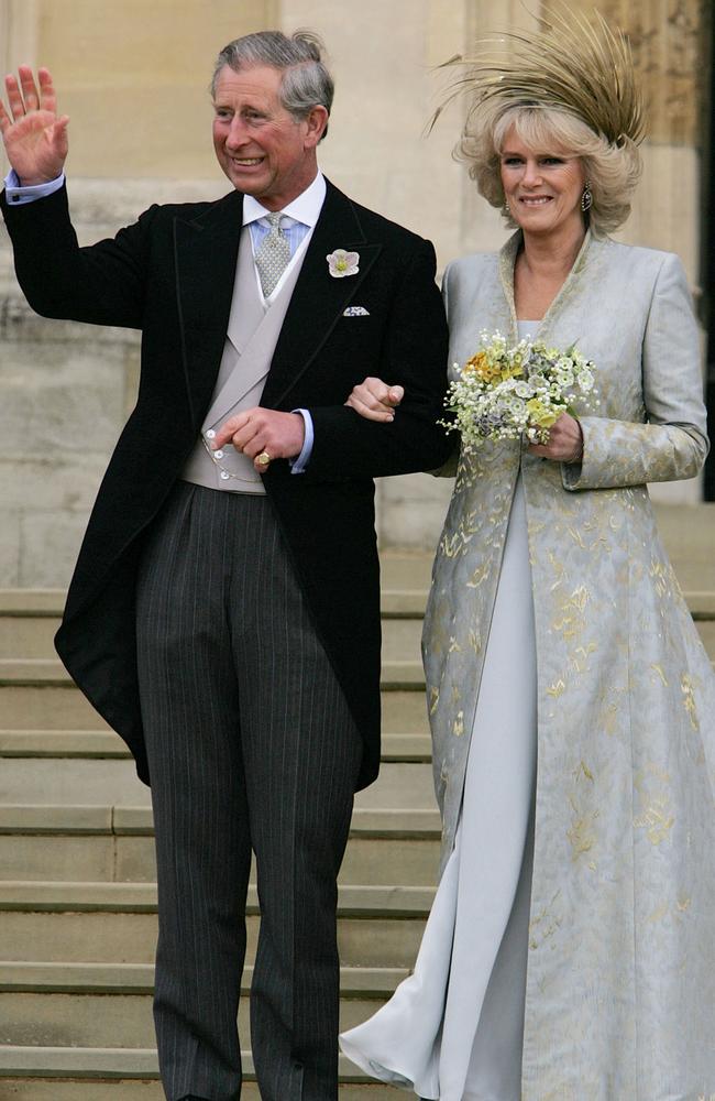 Prince Charles and Camilla Parker Bowles’ civil wedding ceremony took place in 2005. Picture: AFP Photo