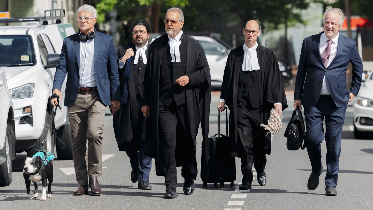 David McBride (left) with his legal team arriving at court in the ACT this week. Picture: NCA NewsWire / David Beach