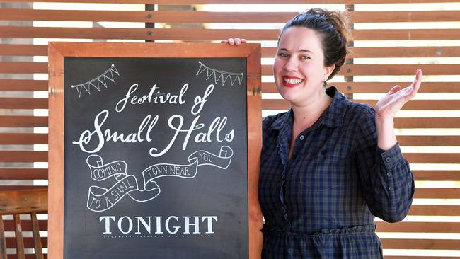 ROCKING ON: Eleanore Rigden, producer of the Festival of Small Halls is eager for tonight’s show in Glen Aplin. Photo Patrick Woods / Sunshine Coast Daily.