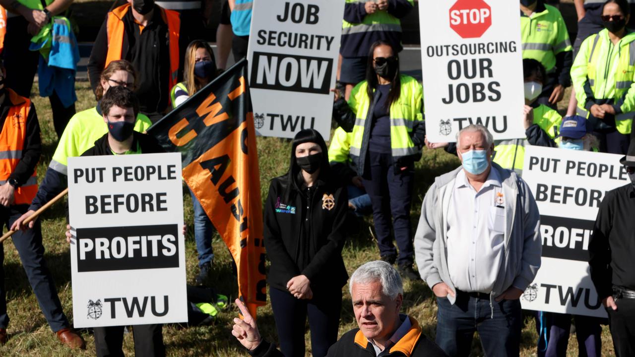 Transport strike FedEx workers walk off job, protest against