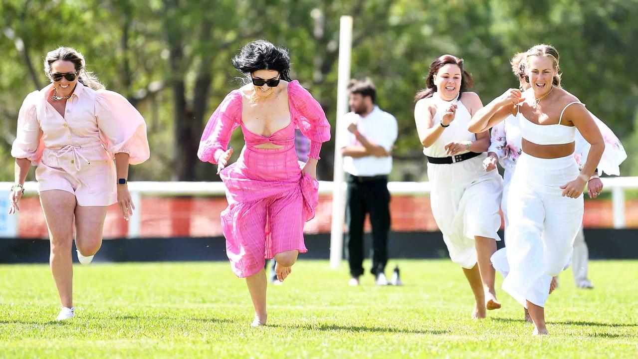 The Ladies Dash at the Polo &amp; Provedores, Noosa. Picture Patrick Woods.