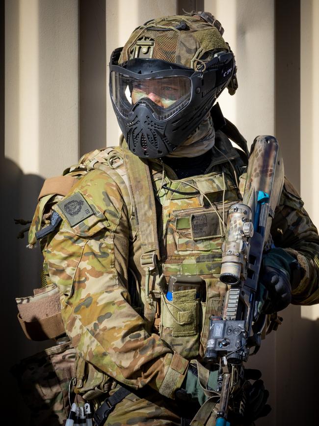 An Australian army soldier from the 3rd Battalion, Royal Australian Regiment, provides security outside a building during the conduct of an urban assault serial using the Blue Bolt non-lethal training ammunition, as part of the 2022 Duke of Gloucester Cup in Singleton. *** Local Caption *** Australian Army infantry soldiers from across Australia tested their core skills for the prestigious Duke of Gloucester Cup at the School of Infantry, near Singleton in NSW, July 31 - August 5 2022. The Duke of Gloucester Cup is the Armyâ€™s premier military skills competition, pitting the best Royal Australian Corps of Infantry rifle sections from each unit against one another through a series of challenging activities that test their core infantry skills, including marksmanship, tactics, teamwork and fitness. Along with the Duke of Gloucester Cup, five other trophies are awarded: Sir Arthur MacDonald Trophy for best foundation war-fighting skills; Gurkha Trophy for best live-fire shooting; Royal Ulster Rifles Trophy for best falling plate shooting; OSCMAR Trophy for best battle endurance; and the DSM Roche CSC Memorial Cup for best individual soldier. The Duke of Gloucester Cup was created by Prince Henry, Duke of Gloucester, in 1946, while serving as the Governor-General of Australia.