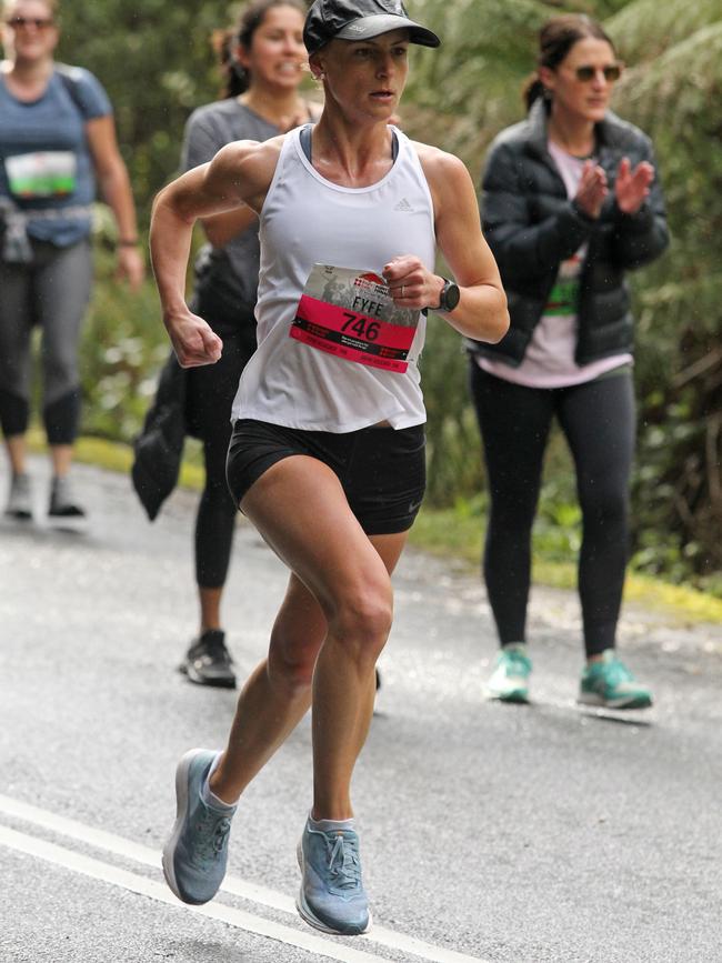 Women's winner Karinna Fyfe running in the 2019 Point to Pinnacle. SUPPLIED MUST CREDIT TONY ROSS/RACEATLAS