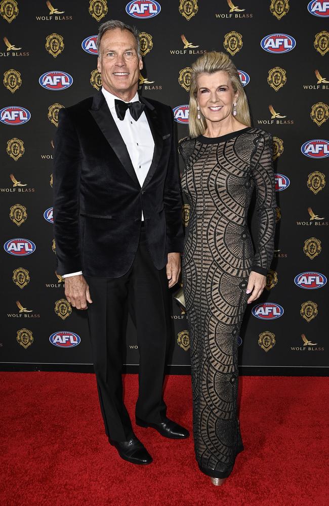 David Panton and Julie Bishop attend the 2021 AFL Brownlow Medal. Picture: Stefan Gosatti/Getty Images