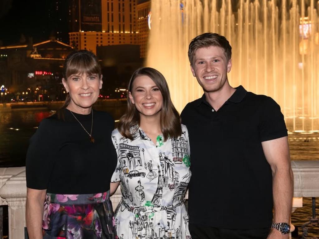 Bindi was in the US with her mum Terri and brother Robert to attend dad Steve Irwin’s annual gala in Las Vegas. Picture: bindiirwin/Instagram