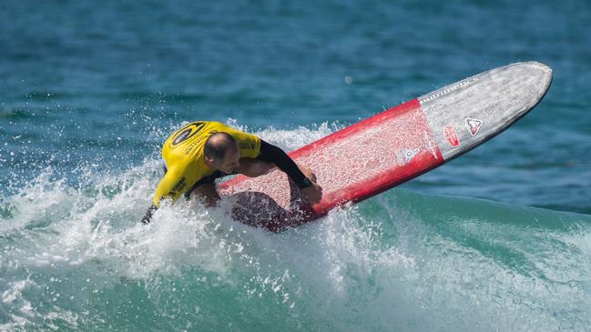 Jason Livingstone on his way to winning two titles. Picture: Surfing Australia