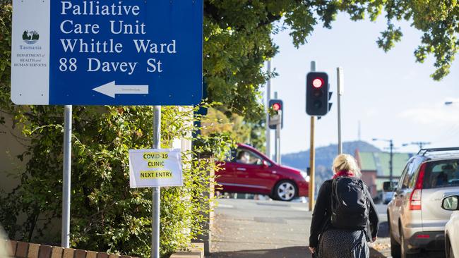 The coronavirus clinic in Hobart.