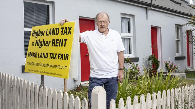 Rob Rex is among a growing number of rental and shack owners who are putting pressure on the state government to overhaul Tasmania's land tax system.