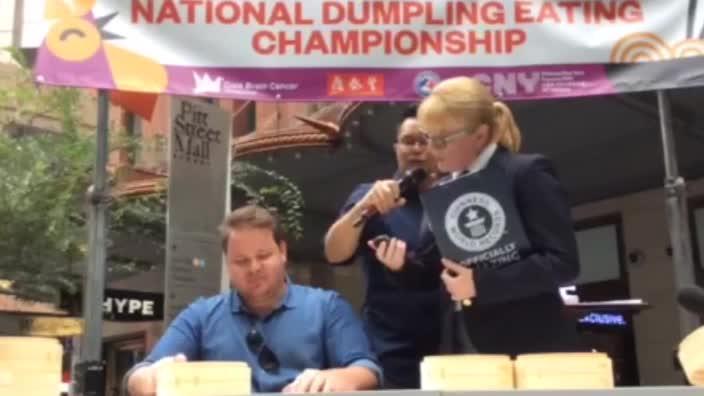 Sean Thompson takes on the National Dumping Eating Championship