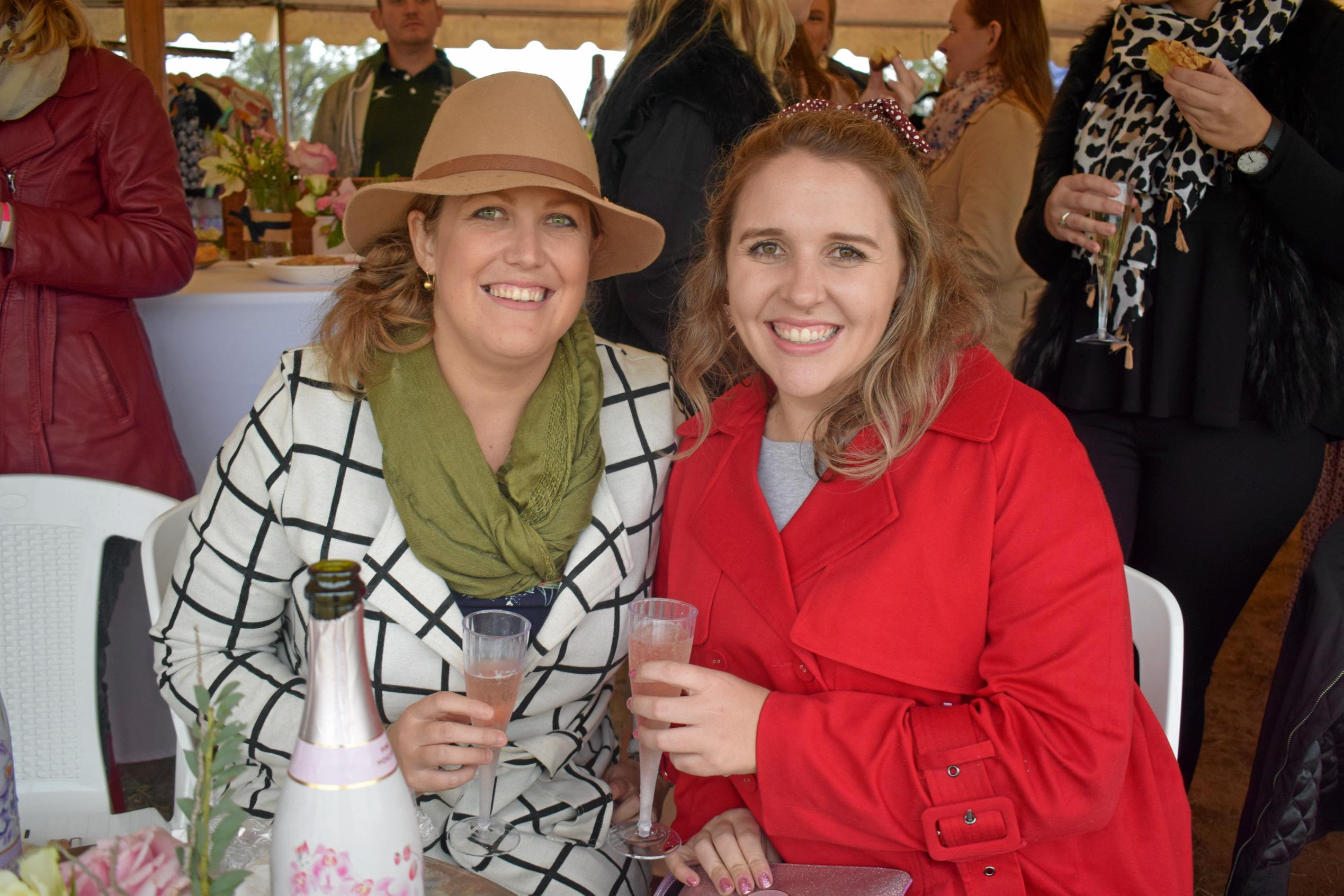 Katie Walsh and Mel Ferguson at the Condamine Cods Annual Ladies Day, June 8. Picture: Brooke Duncan