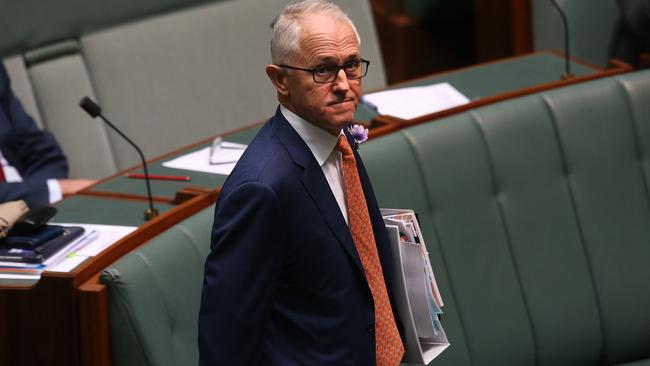 PM Malcolm Turnbull in Question Time. Picture: Kym Smith.