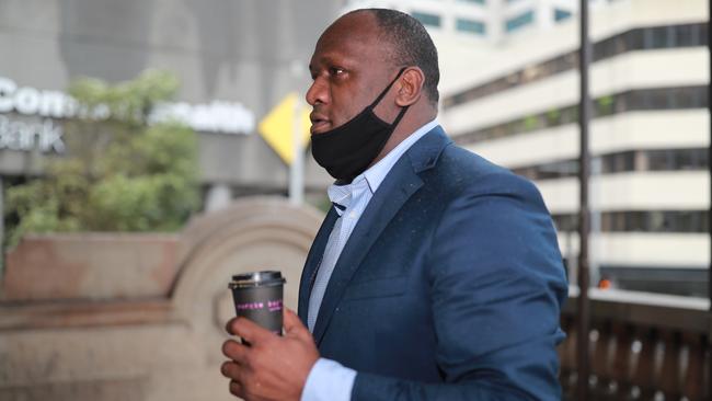 Mr Sailor has been supported in court by his father, the former Wallaby and Kangaroos representative Wendell Sailor. Picture: NCA NewsWire / Christian Gilles