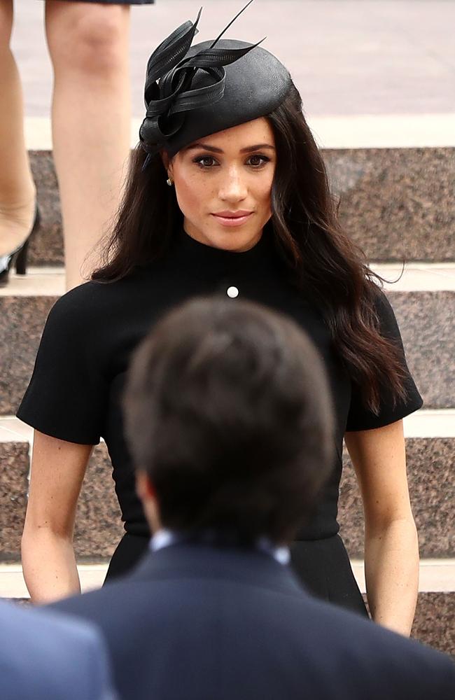 This is one of Meghan Markle’s most polished outfits so far on her tour of Australia. Picture: Getty Images