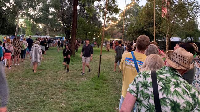 Toilet queues for WOMADelaide Festival in Adelaide. Picture: Supplied.