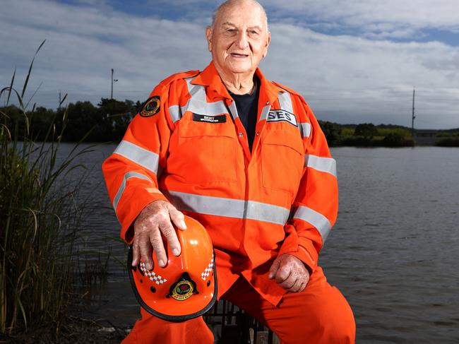 Bert Plenkovich OAM – 84-year-old sugar cane farmer fighting floods since he was a teen. Bert is believed to be one of the oldest serving SES volunteers. Pictured on the North Coast in Broadwater.  Picture Jason O'Brien.