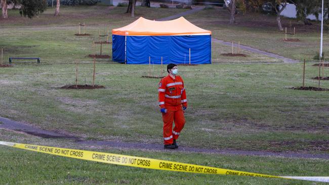 South Australian Police and SES workers are searching the area. Picture: AAP