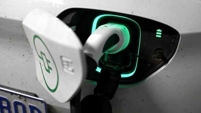 The number of registered EVs in Darwin, Palmerston and Litchfield has doubled in just one year, however the NT still trails behind the rest of the country in the uptake of greener personal transport. Picture: NCA NewsWire / Naomi Jellicoe