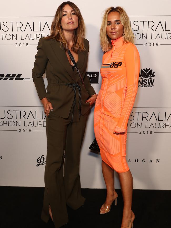 Claire Tregoning and Pip Edwards on Tuesday night. Picture: Getty