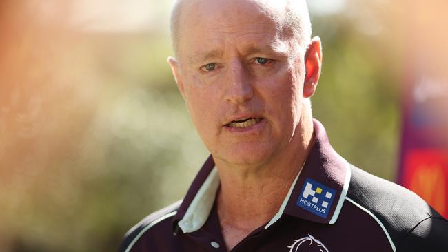 Broncos head coach Michael Maguire says the club is in constant contact with players’ families to ensure they are safe. Picture: Mark Metcalfe/Getty Images