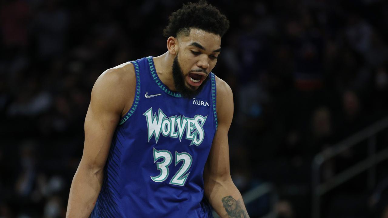 Karl-Anthony Towns was slammed for his stinker of a performance against the Grizzlies in Game 3. (Photo by Sarah Stier/Getty Images)