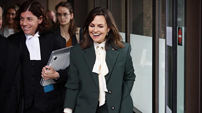 Lisa Wilkinson with her legal team. Picture: NCA NewsWire/ Adam Yip.