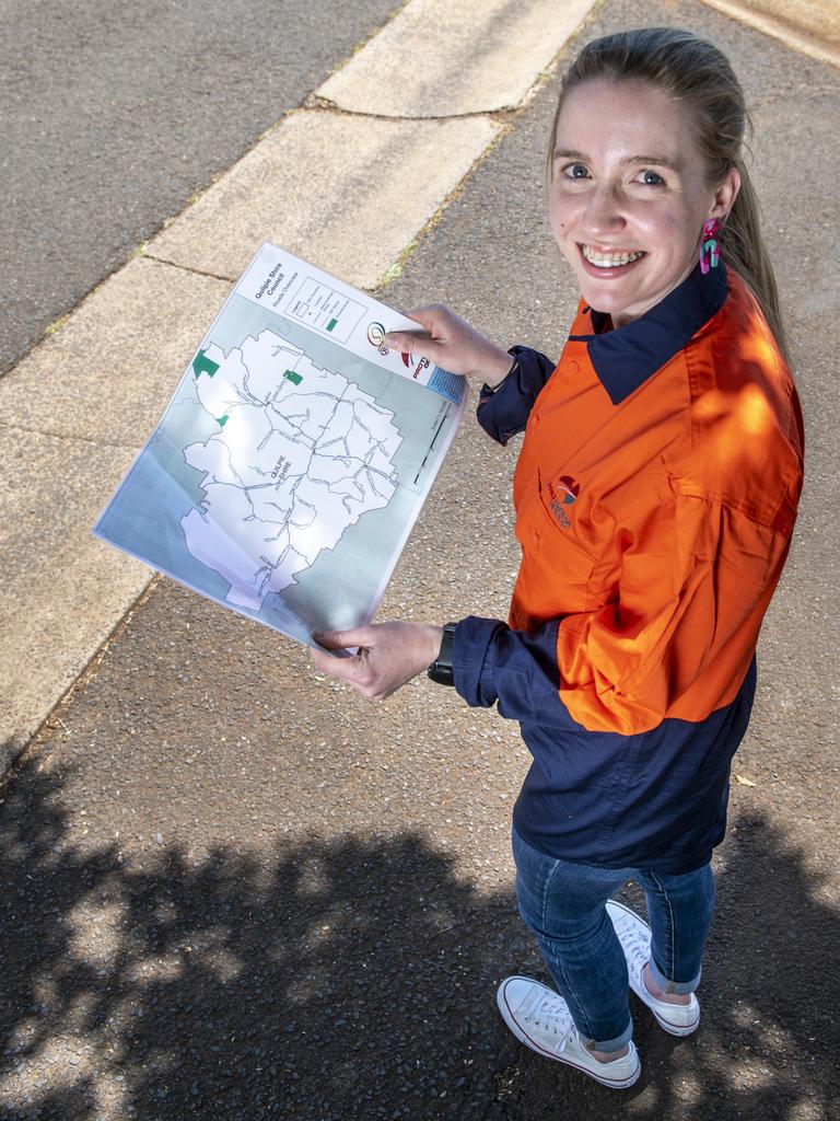 Clare Ferguson, Technical officer Proterra Group on her way to becoming an engineer specialising in roads. Thursday, October 7, 2021. Picture: Nev Madsen.