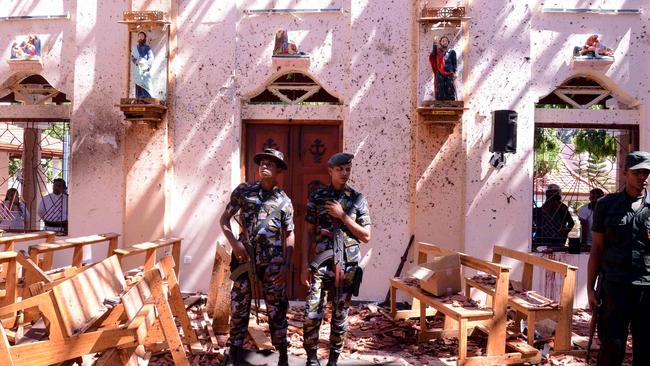 St Sebastian's Church at Katuwapitiya in Negombo, Sri Lanka. Picture: STR /AFP