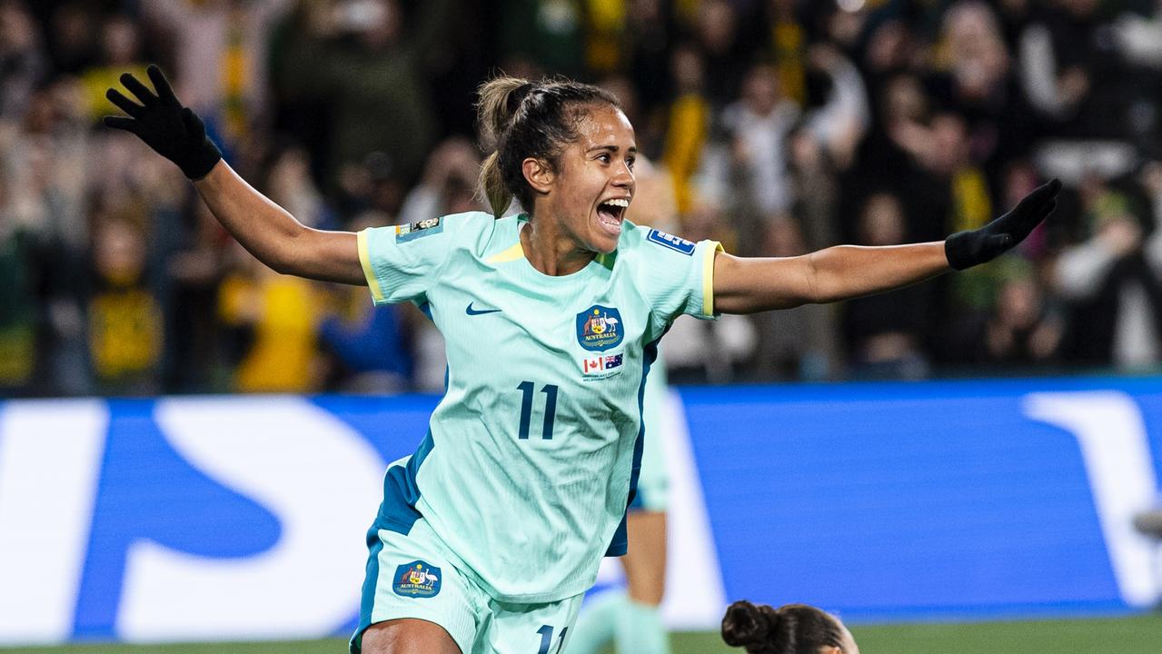 Mary Fowler scored her first World Cup goal. Picture: Richard Callis/Eurasia Sport Images/Getty Images