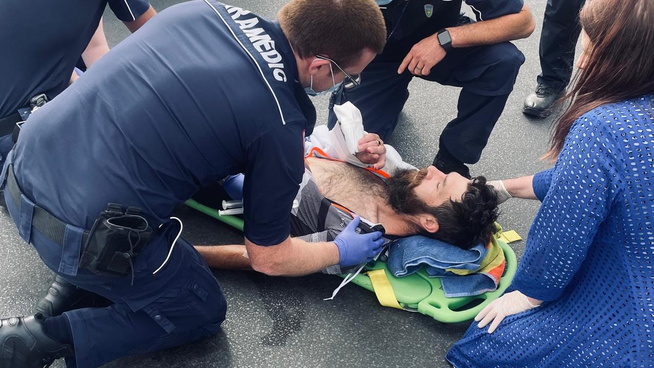 Renowned Moonah cyclist and cycling photographer Marcus Enno, known to all as 'Beardy McBeard', faces a second operation after he was struck by a utility at New Norfolk on Saturday, March 18. Picture: Supplied