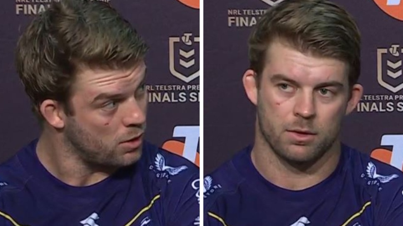 Storm skipper Christian Welch devastated by AFL news during presser