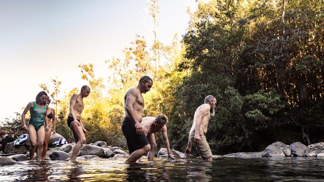 Walk on kunanyi’s guided Fire and Ice Walk. Picture: Tourism Tasmania