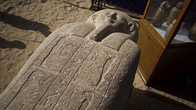 One of 40 sarcophagi that were found. Picture: EPA/Ibrahim Youssef