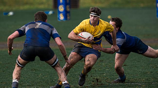 The Churchie First XV v the Toowoomba Grammar XV. Photo: Jessica Courtnie