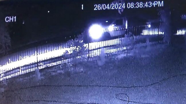 Police believe the occupants of this vehicle seen on CCTV on Narcissus Ave in Quakers Hill on Friday day, 15 minutes before officers arrived at the scene, could help them with their inquiries.