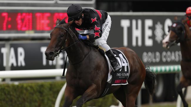 Away Game races clear to win the Magic Millions 2YO Classic at the Gold Coast. Picture: Getty Images