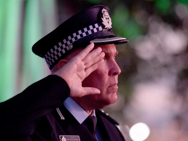 Anzac Day 2025. Dawn service Anzac Park Townsville. Acting Chief Superintendent Chris Lawson. Picture: Evan Morgan